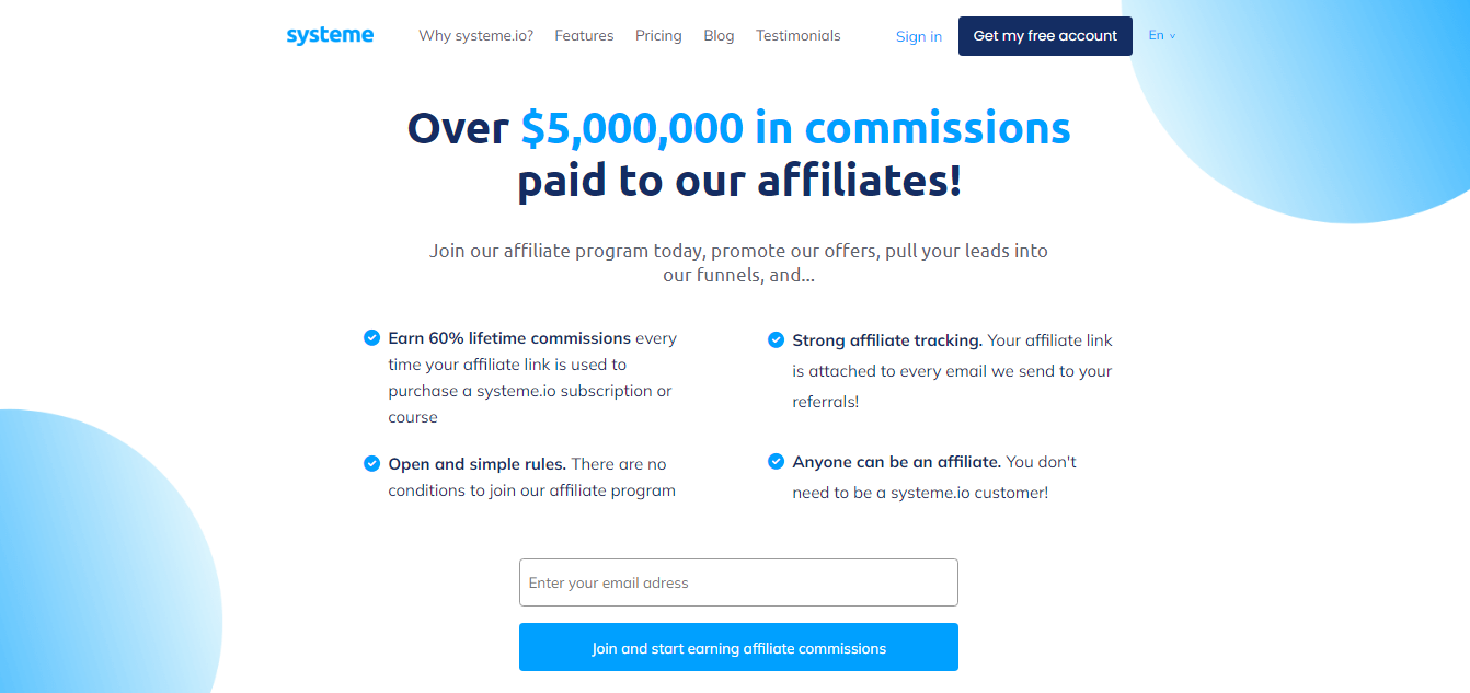 Systeme.io Affiliate Program