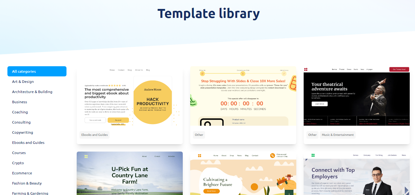 Systeme.io Free Templates Library